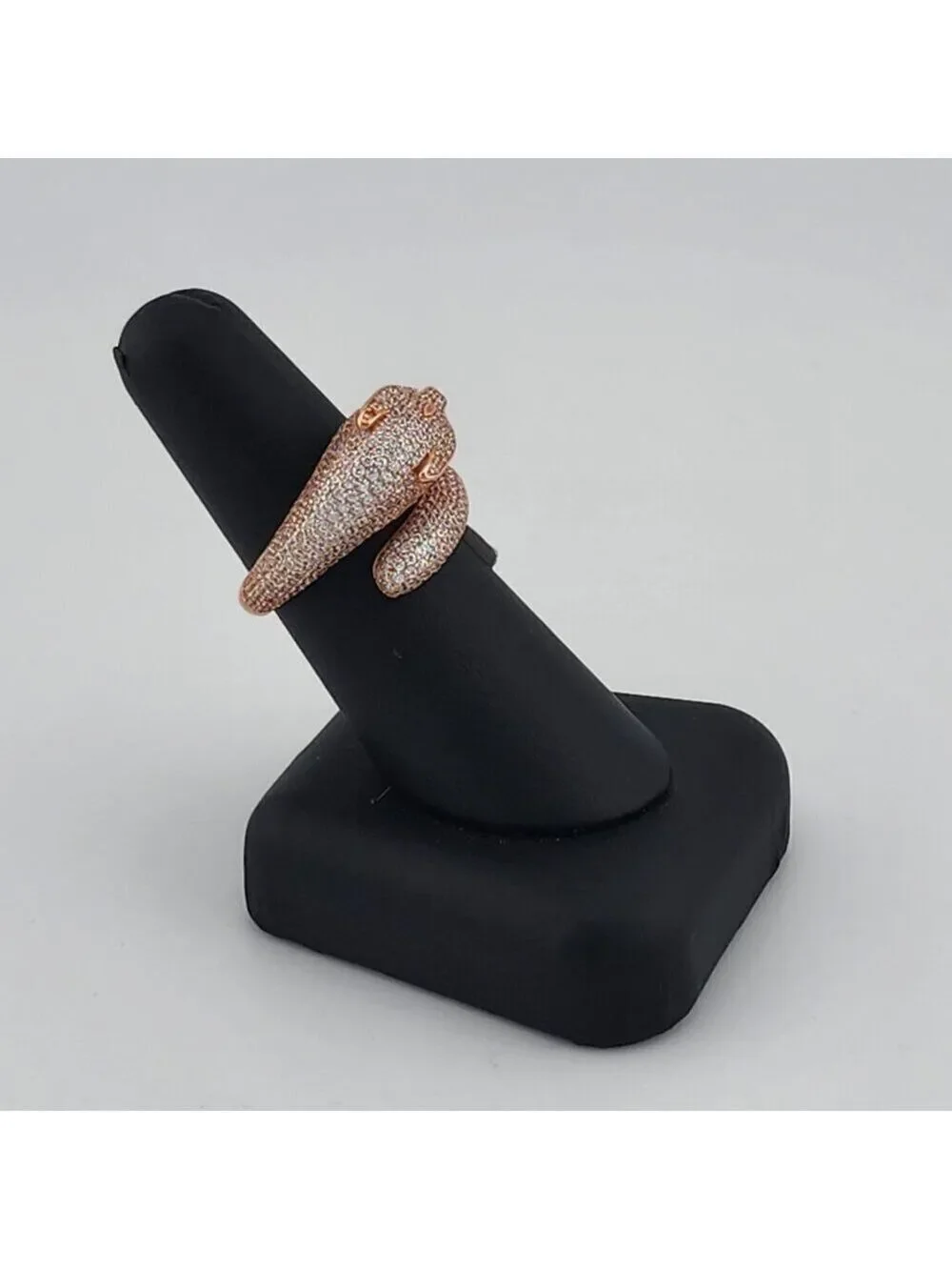 LAST ONE Fierce & Stylish: Panther Ring in 925 Silver with CZ Stones